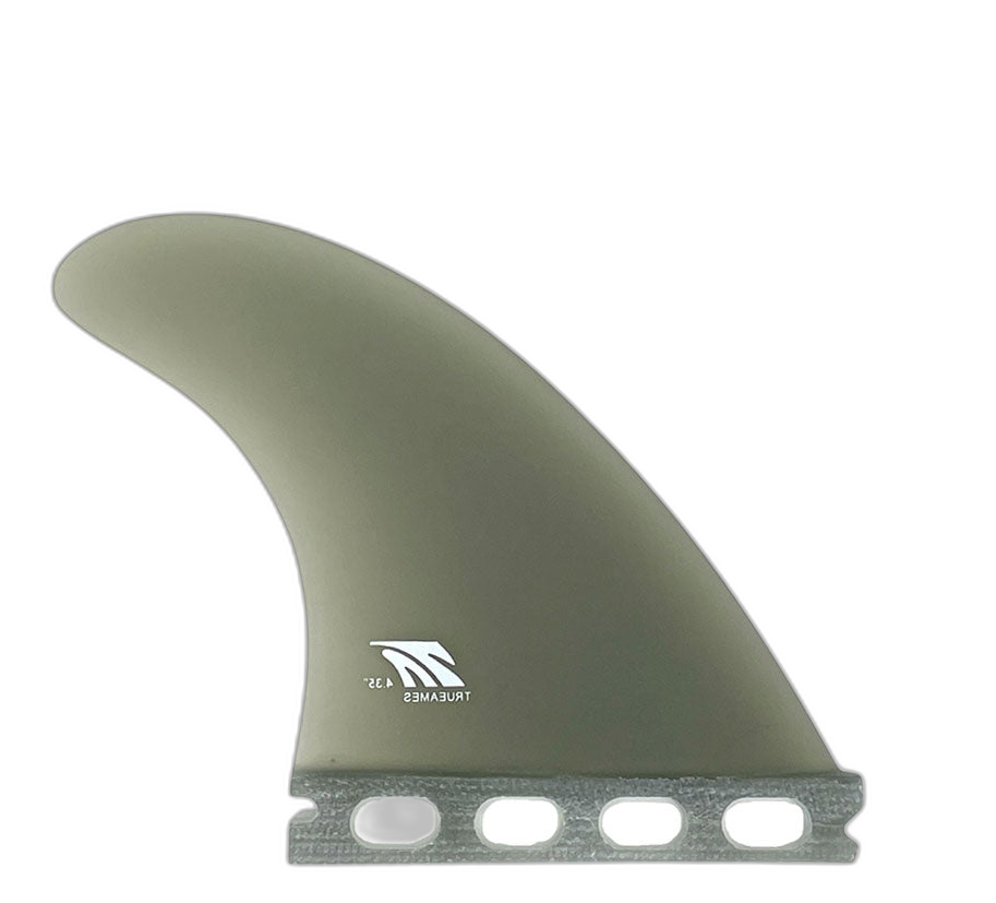 Side Bite 4.35 - Futures Compatible (Solid Fiberglass) surfboard fin in Smk by True Ames - Pemulis Water & Power