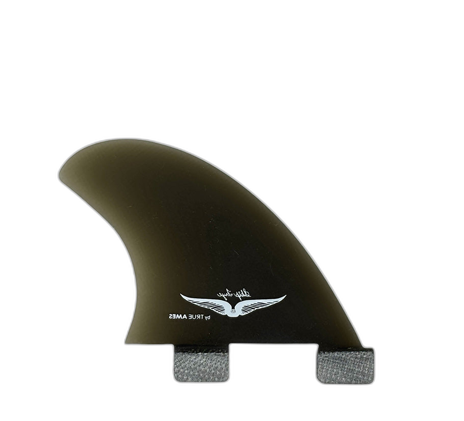 Skip Frye Side Bites 3.0" - FCS Compatible (Solid Fiberglass) surfboard fin in Smk by True Ames - Pemulis Water & Power