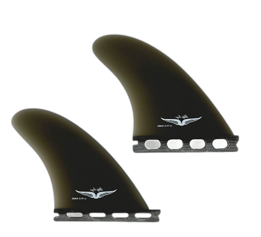 Skip Frye Tri - Futures Compatible (Solid Fiberglass) surfboard fin in Smk by True Ames - Pemulis Water & Power