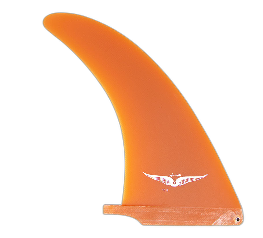Skip Frye surfboard fin in Orange by True Ames - Pemulis Water & Power