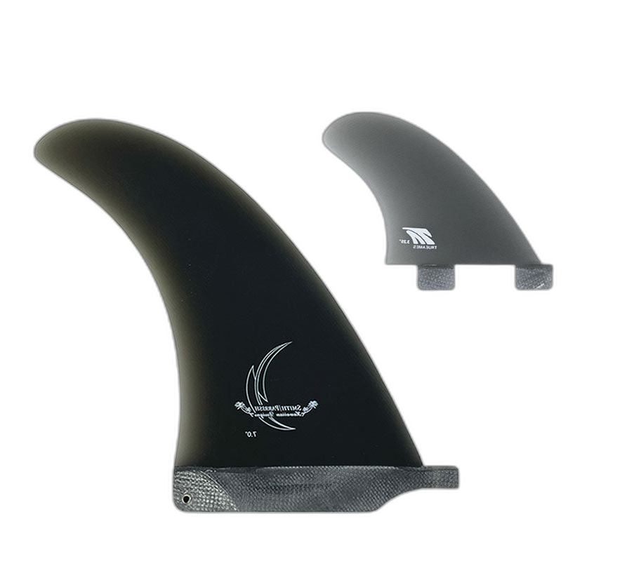 Smith / Parrish: 2+1 Combo - FCS Compatible surfboard fin in Smk by True Ames - Pemulis Water & Power