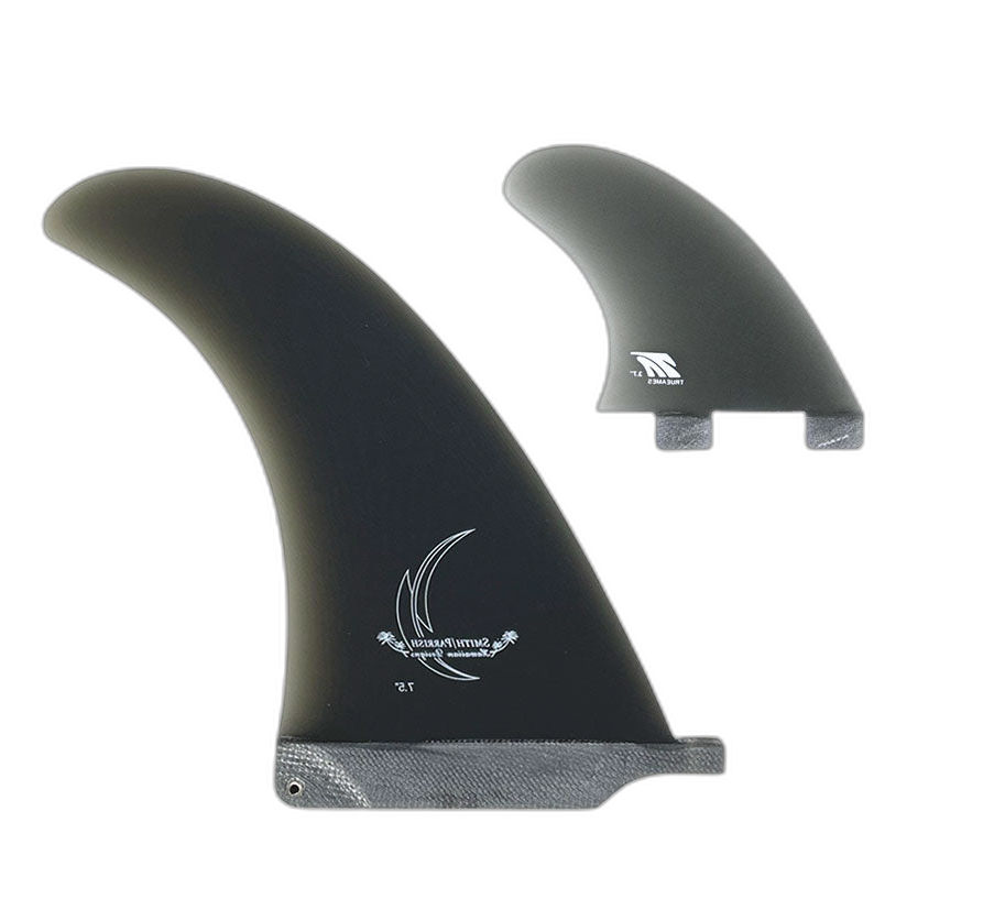 Smith / Parrish: 2+1 Combo - FCS Compatible surfboard fin in Smk by True Ames - Pemulis Water & Power
