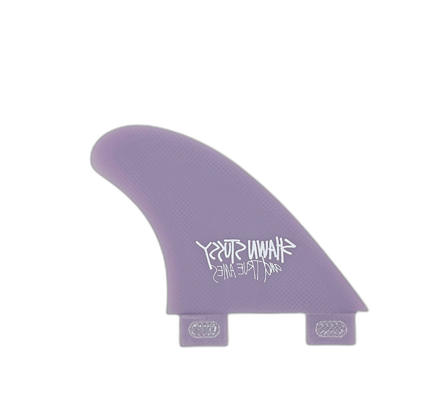 Stüssy Hitch Hiker - FCS Compatible (Solid Fiberglass) surfboard fin in Pur by True Ames - Pemulis Water & Power