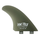 Stüssy Roots Twin - FCS Compatible (Solid Fiberglass) surfboard fin in Smoke by True Ames - Pemulis Water & Power