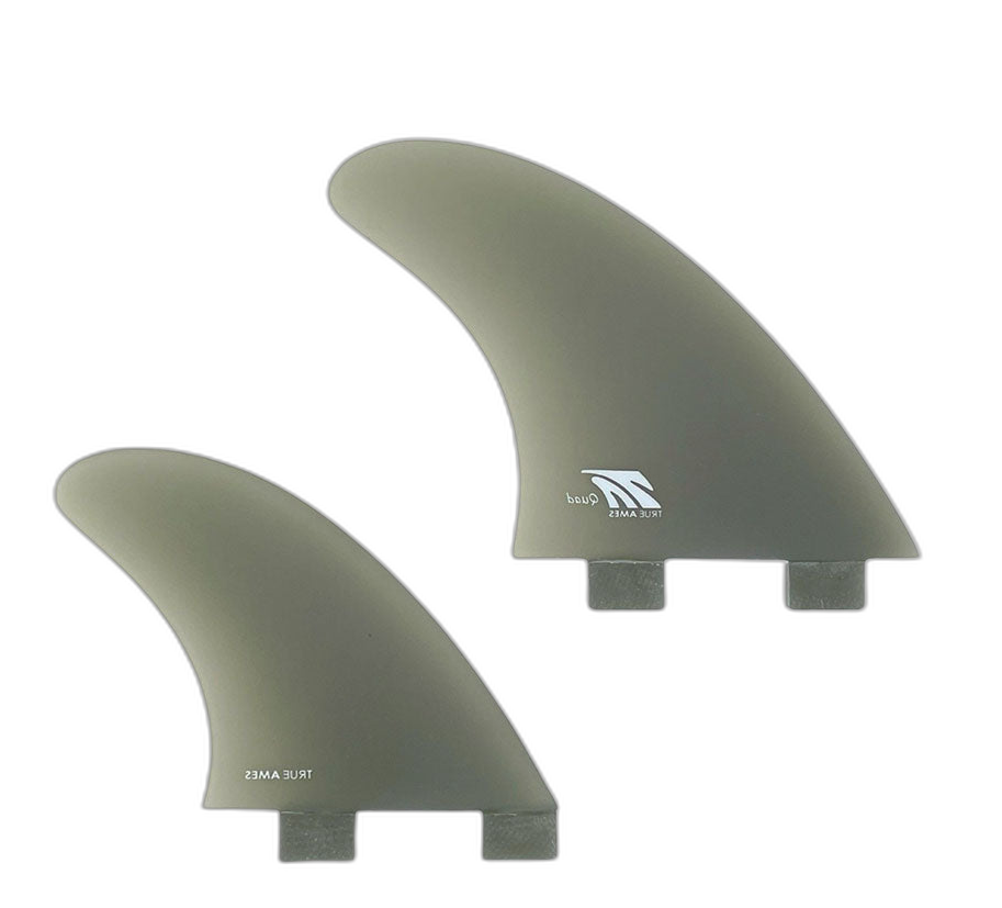 True Ames Quad - FCS Compatible (Solid Fiberglass) surfboard fin in Smk by True Ames - Pemulis Water & Power