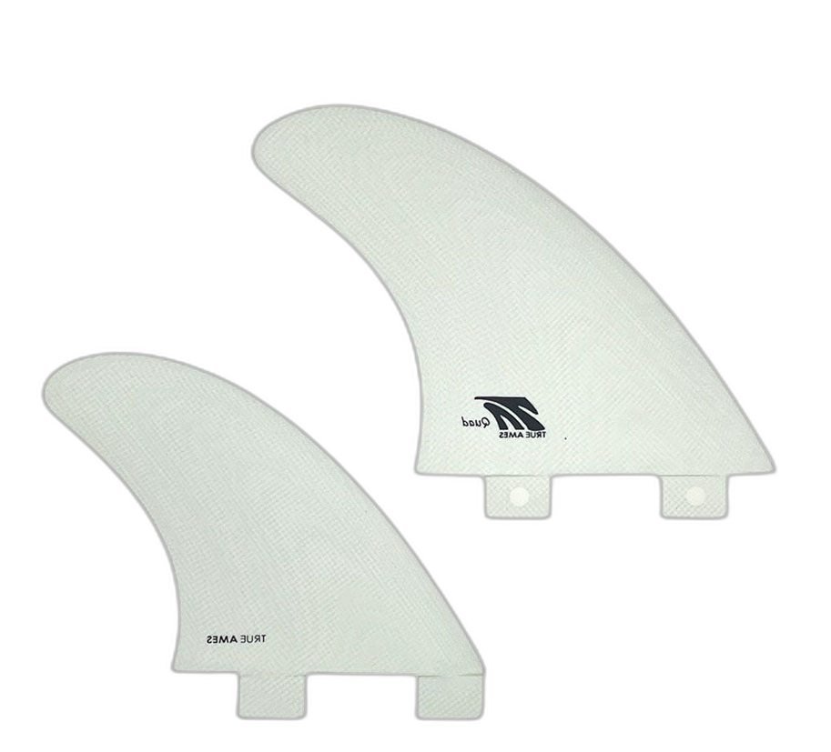 True Ames Quad - FCS Compatible (Solid Fiberglass) surfboard fin in Wht by True Ames - Pemulis Water & Power