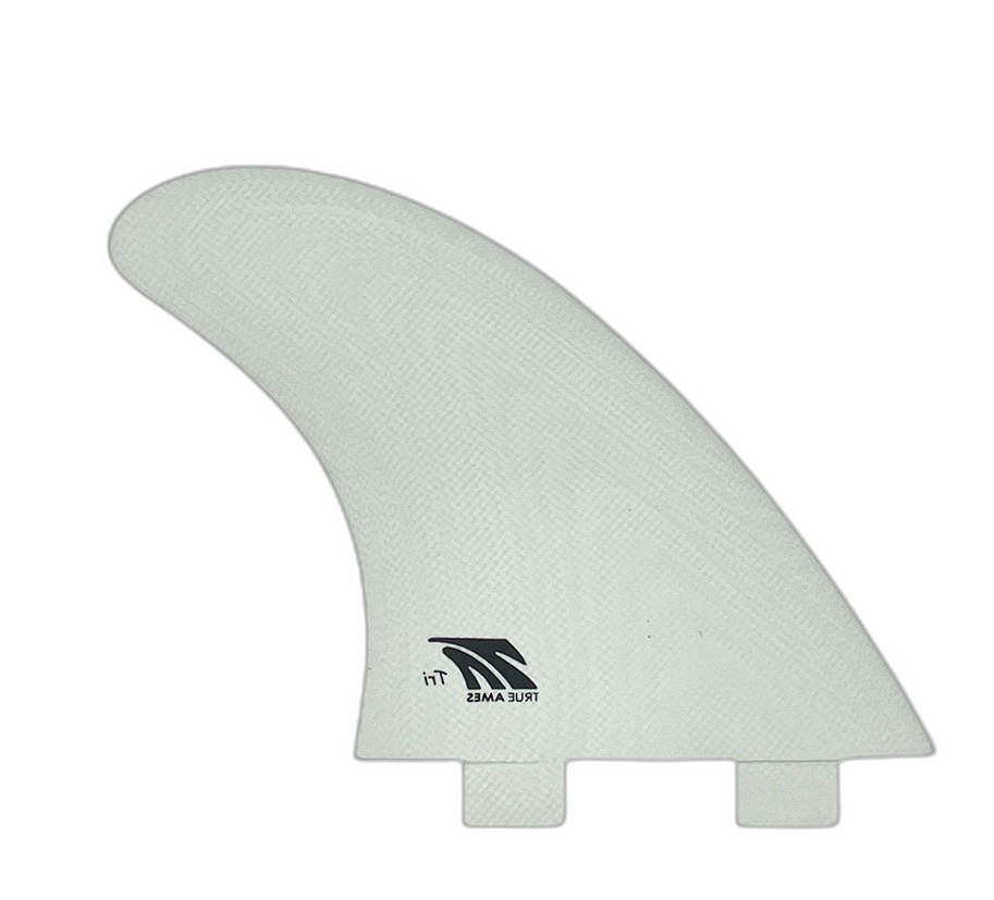 True Ames Thruster - FCS Compatible (Solid Fiberglass) surfboard fin in Wht by True Ames - Pemulis Water & Power