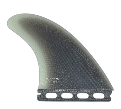 True Ames Thruster - Futures Compatible (Solid Fiberglass) surfboard fin in Smkclr by True Ames - Pemulis Water & Power