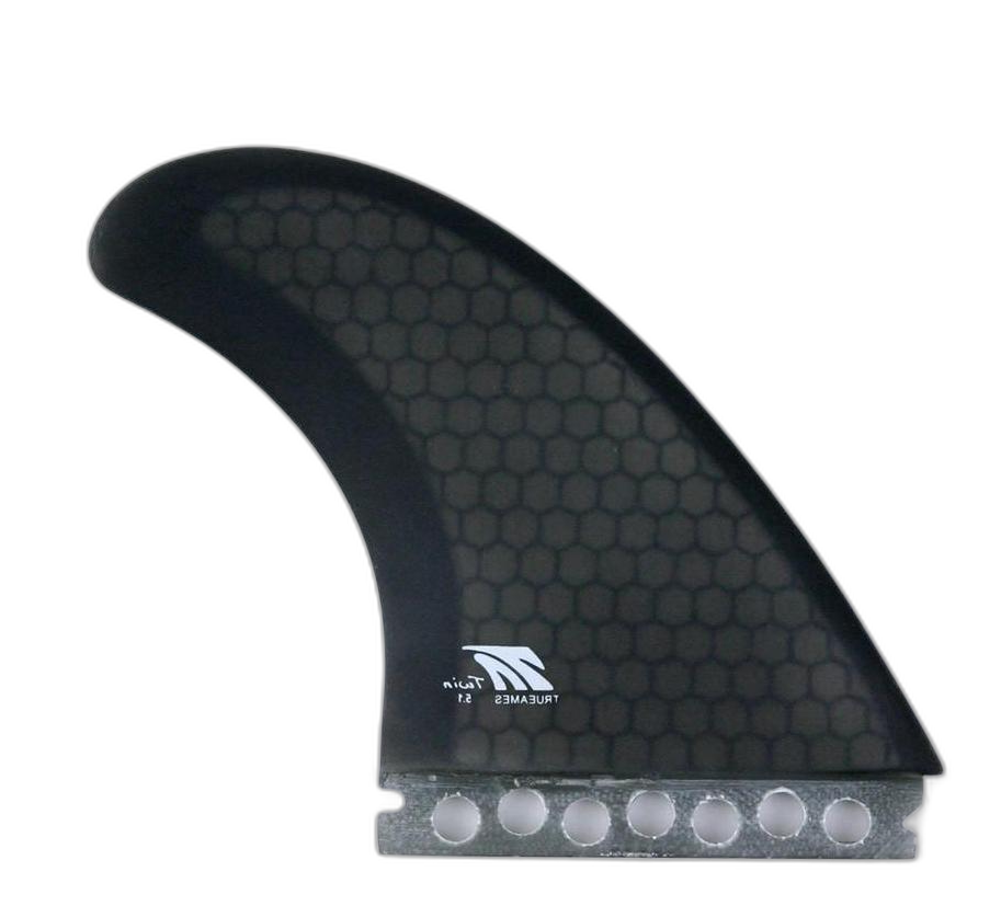 TA Twin 5.1 - Futures Compatible (Hexcore) surfboard fin in Smoke Hexcore by True Ames - Pemulis Water & Power