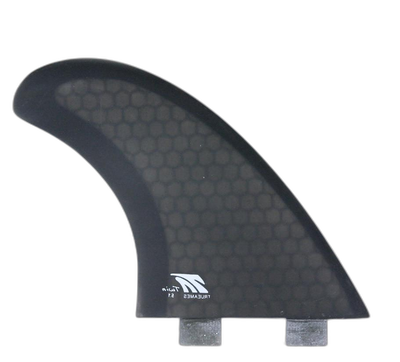TA Twin 5.1 - FCS Compatible (Hexcore) surfboard fin in Smoke Hexcore by True Ames - Pemulis Water & Power