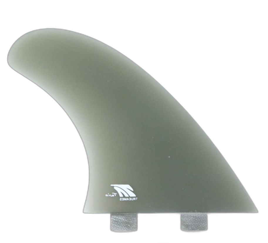 TA Twin - FCS Compatible (Solid Fiberglass) surfboard fin in Smoke by True Ames - Pemulis Water & Power