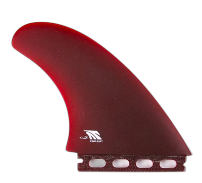TA Twin - Futures Compatible (Solid Fiberglass) surfboard fin in Red by True Ames - Pemulis Water & Power