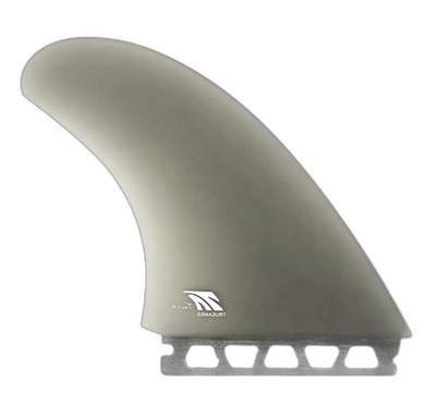 TA Twin - Futures Compatible (Solid Fiberglass) surfboard fin in Smk by True Ames - Pemulis Water & Power