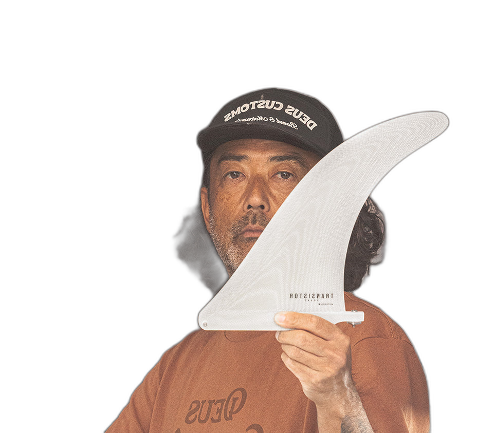 Tappy Transistor (Volan) surfboard fin in Sqaure4 by True Ames - Pemulis Water & Power