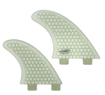 Timmy Patterson Quad - FCS Compatible (Hexcore) surfboard fin in Clear Hexcore by True Ames - Pemulis Water & Power