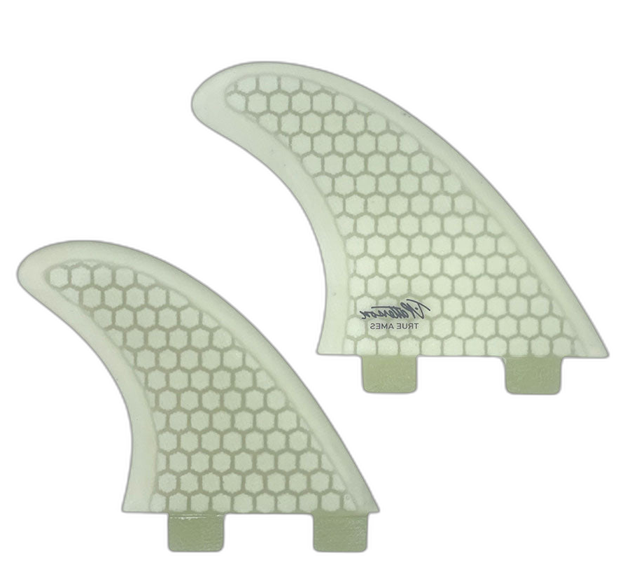 Timmy Patterson Quad - FCS Compatible (Hexcore) surfboard fin in Clear Hexcore by True Ames - Pemulis Water & Power