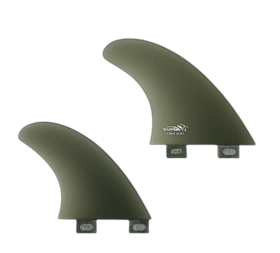 Timmy Patterson Quad - FCS Compatible (Solid Fiberglass) surfboard fin in Smk by True Ames - Pemulis Water & Power