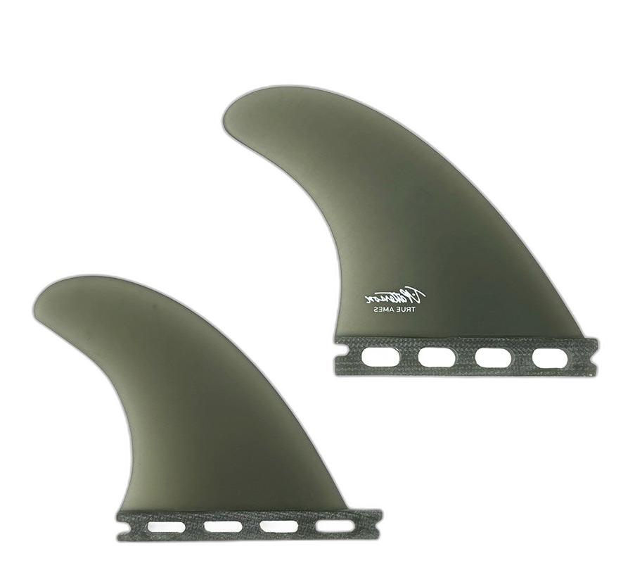Timmy Patterson Quad - Futures Compatible (Solid Fiberglass) surfboard fin in Smk by True Ames - Pemulis Water & Power
