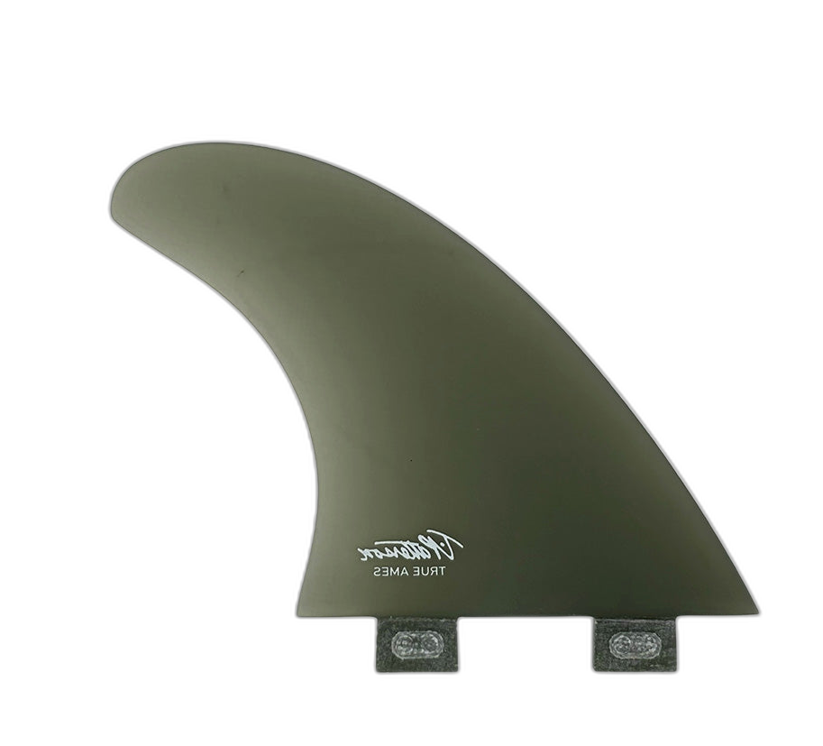 Timmy Patterson Tri - FCS Compatible (Solid Fiberglass) surfboard fin in Smk by True Ames - Pemulis Water & Power