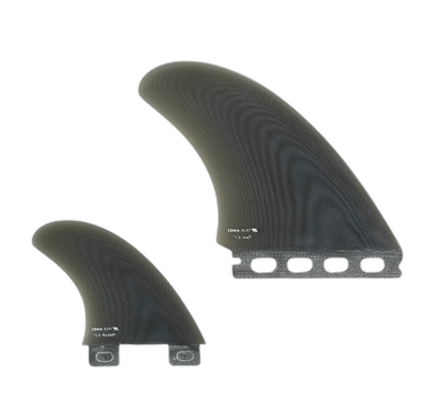 True Ames High Pro Twin + Trailer - Futures / FCS Compatible (Solid Fiberglass) surfboard fin in Smkjpg by True Ames - Pemulis Water & Power