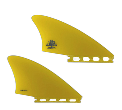 Mackie Mini Keel Thruster - Futures Compatible (Solid Fiberglass) surfboard fin in Yel by True Ames - Pemulis Water & Power