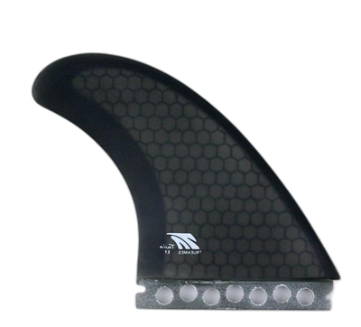 TA Twin 5.1 - Futures Compatible (Hexcore) surfboard fin in Smoke Hexcore by True Ames - Pemulis Water & Power