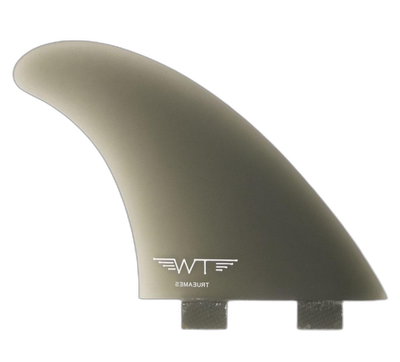 Tyler Warren Tri - FCS Compatible (Solid Fiberglass) surfboard fin in Smoke by True Ames - Pemulis Water & Power