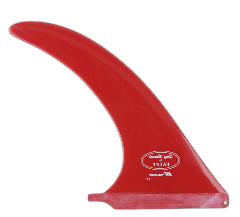 Velzy Classic surfboard fin in Solid Red by True Ames - Pemulis Water & Power