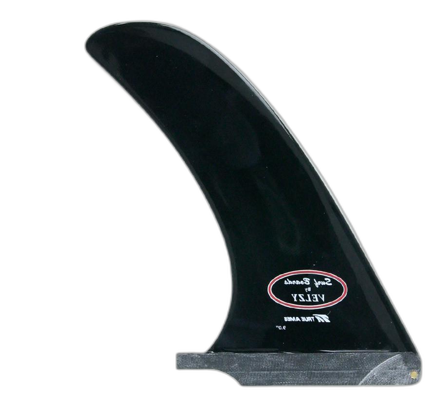 Velzy Noserider surfboard fin in Black by True Ames - Pemulis Water & Power