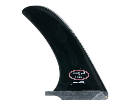 Velzy Noserider surfboard fin in Black by True Ames - Pemulis Water & Power
