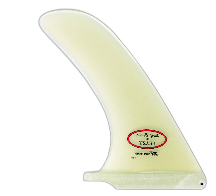 Velzy Noserider surfboard fin in Clear by True Ames - Pemulis Water & Power