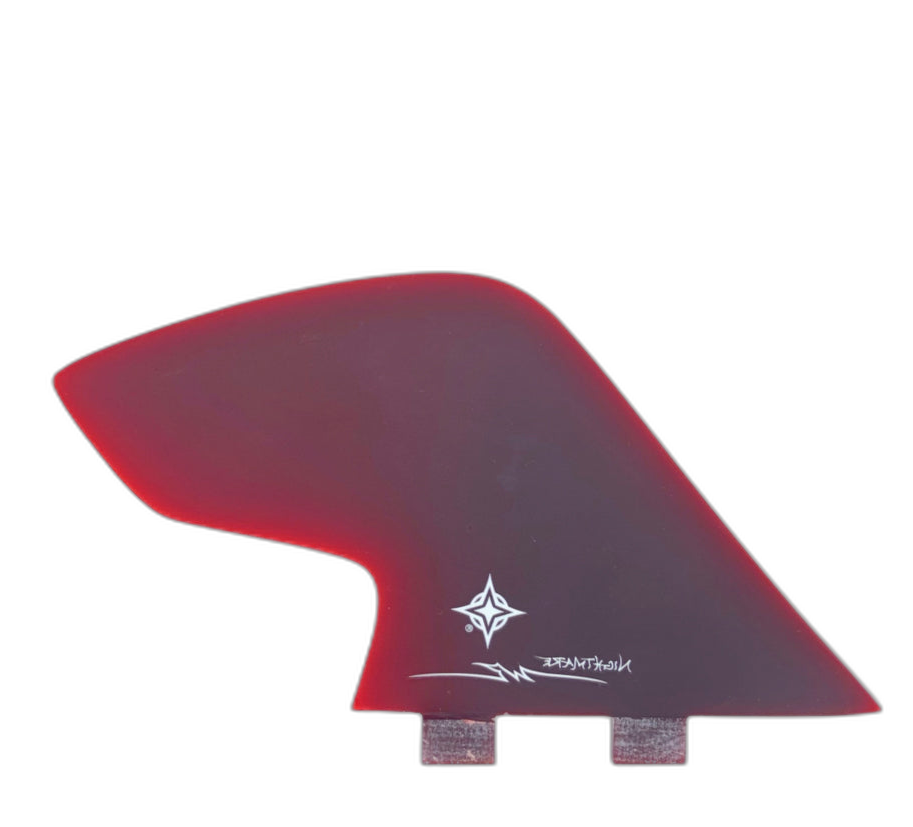 Wayne Rich Nightmare Keels - FCS Compatible (Solid Fiberglass) surfboard fin in Red by True Ames - Pemulis Water & Power