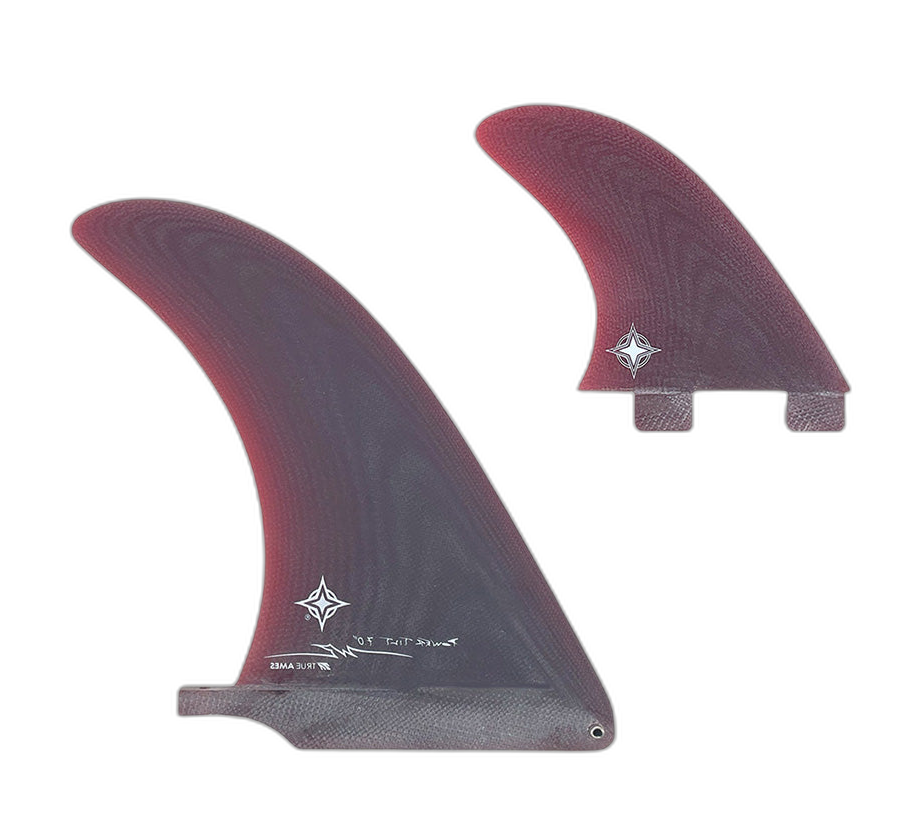 Wayne Rich Power Tilt: 2+1 Combo - FCS Compatible surfboard fin in Red by True Ames - Pemulis Water & Power