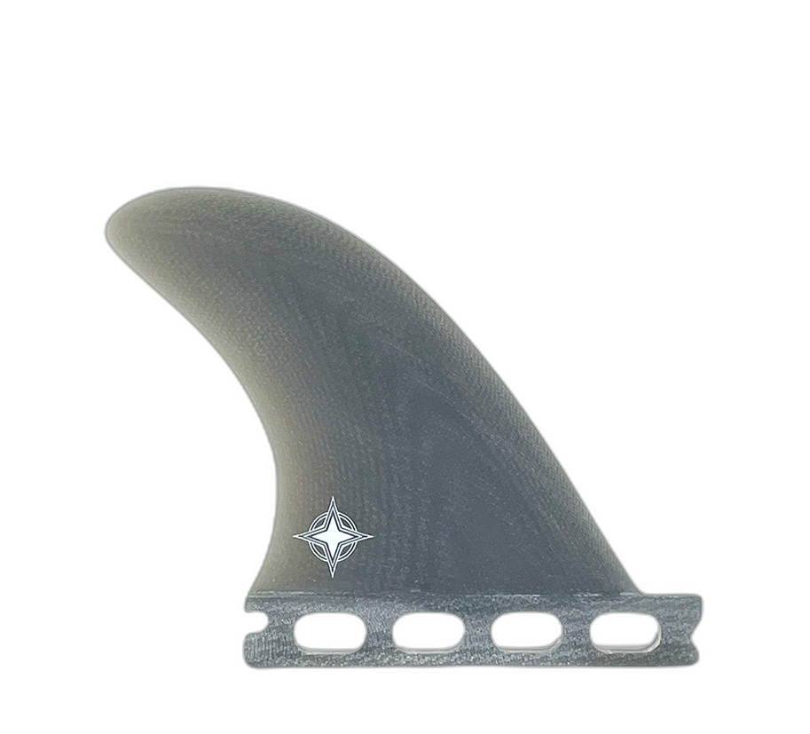 Wayne Rich Side Bites 3.4" - Futures Compatible (Solid Fiberglass) surfboard fin in Smk by True Ames - Pemulis Water & Power