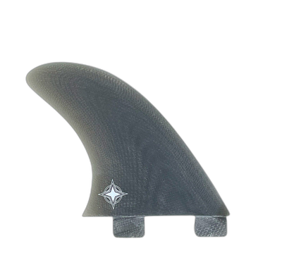 Wayne Rich Side Bites 4.0" - FCS Compatible (Solid Fiberglass) surfboard fin in Smk by True Ames - Pemulis Water & Power