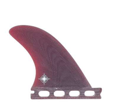 Wayne Rich Side Bites 4.0" - Futures Compatible (Solid Fiberglass) surfboard fin in Red by True Ames - Pemulis Water & Power