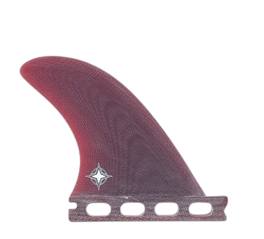 Wayne Rich Side Bites 4.0" - Futures Compatible (Solid Fiberglass) surfboard fin in Red by True Ames - Pemulis Water & Power