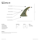 Wild Things Speed Fin 10 Volan specs diagram - all-around versatile fin