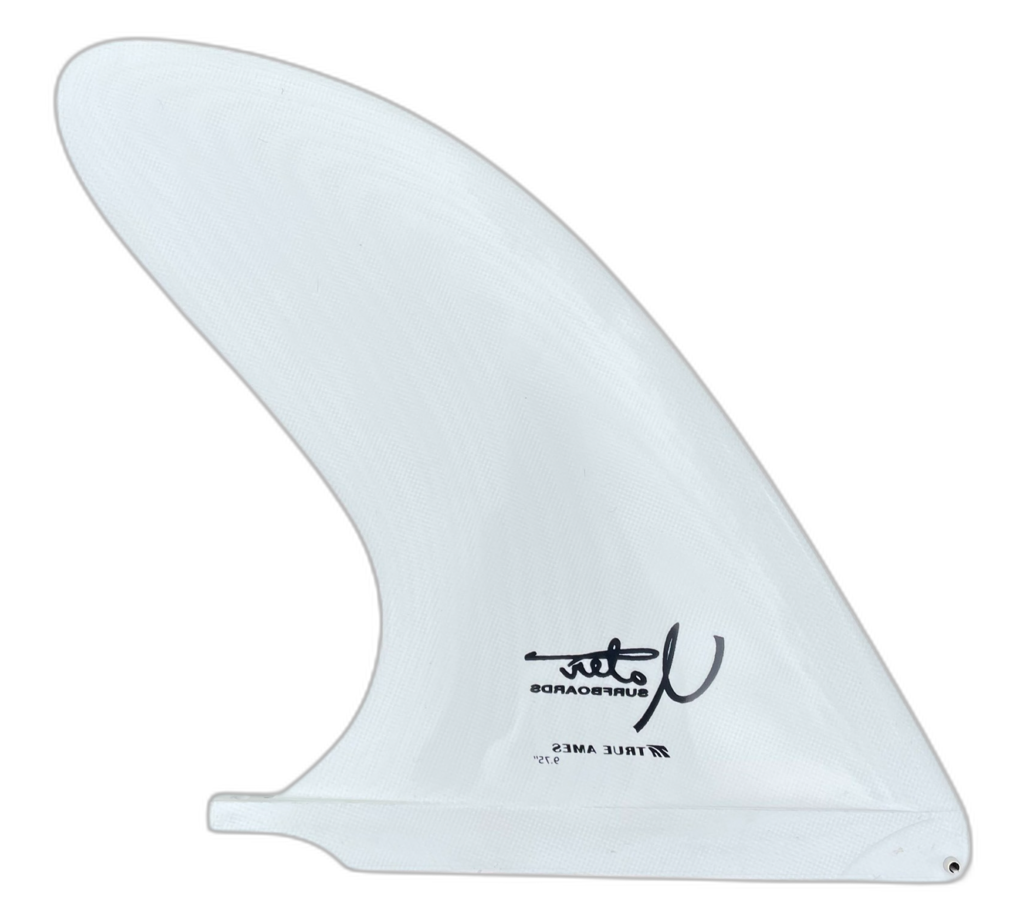Yater Spoon surfboard fin in White by True Ames - Pemulis Water & Power